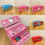 Multi Colour 54 Pieces Kids Art Artist Set In A Box With Drawers Pens Pencils Crayons Paints Providing Creative Designs - Boys - Image 4
