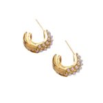 ZJX-169 Pearl Bali – Elegant Korean Style Earrings-Golden - Image 4