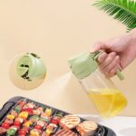 2 in 1 Oil Sprayer Bottle Kitchen Tool for Cooking Baking BBQ Easy Spray and Convenient Use - 470ML - Image 3