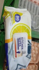 Kitchen Wipes – Pack of 80 Pieces, Multipurpose Cleaning Wipes for Home and Kitchen Use -Soft and durable material for effective cleaning - Image 4