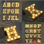 1pcs LED Alphabet Battery Operated All Led Letter A TO Z For Night Lights Wedding Birthday Party For Room and Decoration Using Without Electricity - A