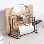 Multi Functional Kitchen Cutting Board And Pot Lid Organizer Rack Durable Space Saving Storage Solution For Daily Use - Image 4