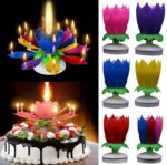Melody Birthday Candle Musical flower with Rotating Petals Colorful flame and Happy Birthday Tune For Celebration - Image 3