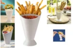 French Fries Cup potato Fries Holder with ketchup Holder for Sauce (Random Color ) - Image 4