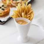 French Fries Cup potato Fries Holder with ketchup Holder for Sauce (Random Color )