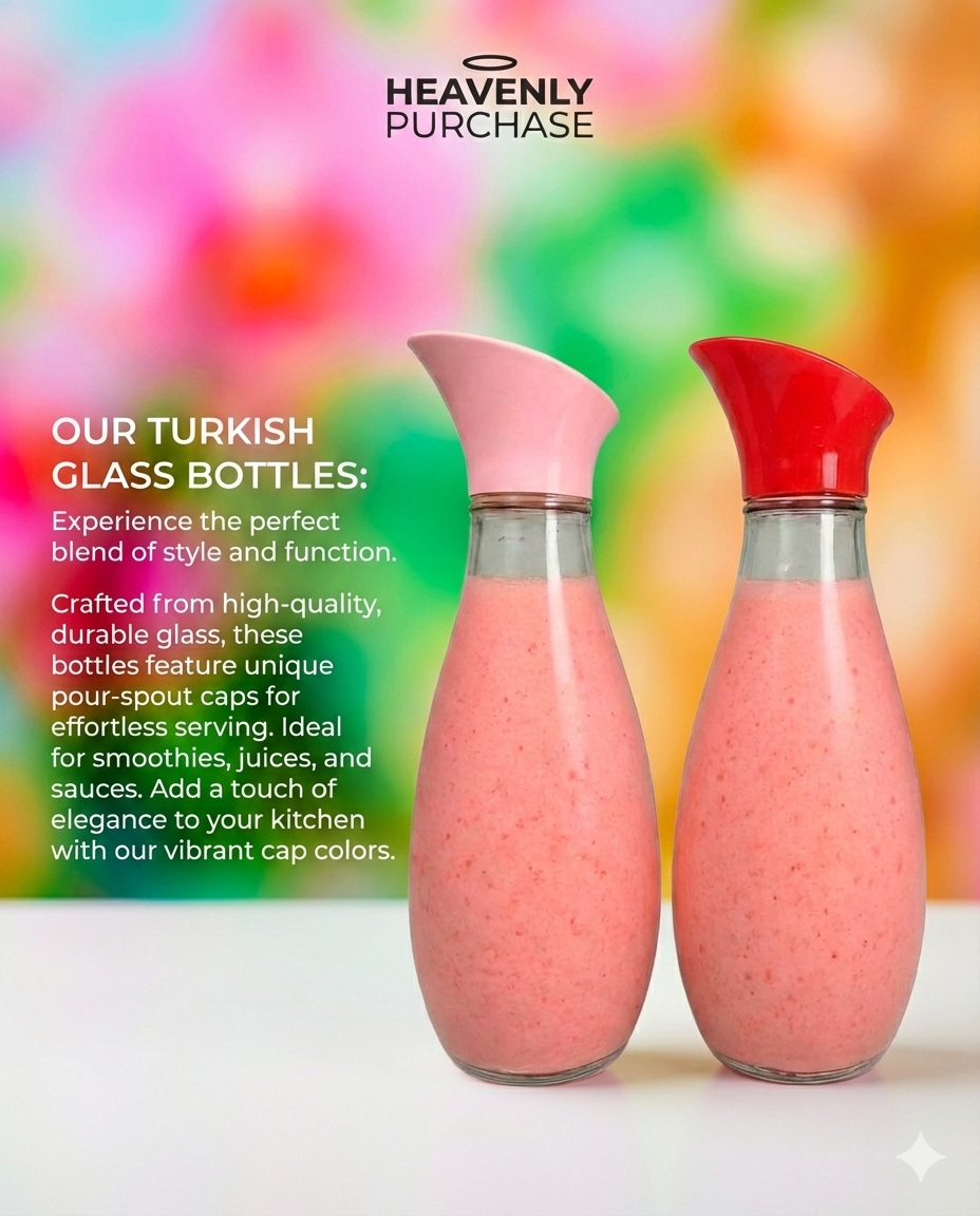 Gemini_Generated_Image_snare2snare2snar (1) Turkish Style 1400 Ml Heavy Glass Bottle Elegant Durable Classic Design For Daily Use And Storage (Random Color Cap) - Image 1