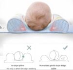 Adjustable Newborn Baby Head Shaping Pillow | Prevents Flat Head | Soft & Comfortable Support ( Random Color and Design ) - Image 4