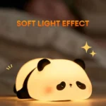 Cute Panda Silicone Night Light – Soft Touch LED Lamp for Kids Bedroom