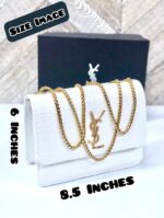 Premium Croc-Embossed Vegan Leather Crossbody Bag with Elegant Gold-Tone Chain Strap and Iconic Signature Hardware ( black ) - Image 3