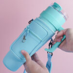 Water Bottle Carrier Bag with Phone Pocket for Stanley Quencher Cup with Handle Water Bottle Holder Pouch - For 1200 ML Bottle - Image 4