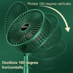 Rechargeable Portable Telescopic Folding Table Fan – 3-Speed Adjustable Desk Fan (Random Color) - Image 2