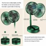 Rechargeable Portable Telescopic Folding Table Fan – 3-Speed Adjustable Desk Fan (Random Color) - Image 3