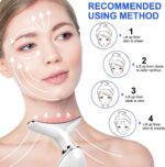 EMS Face Lifting Massager with Red Light Therapy | Facial, Neck & Eye Microcurrent Vibrating Massage Tool | Anti-Wrinkle Skin Tightening Device (Random Color) - Image 2