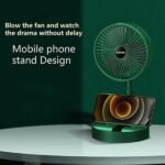 Rechargeable Portable Telescopic Folding Table Fan – 3-Speed Adjustable Desk Fan (Random Color) - Image 4