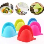 1 Pair Silicone Heat Resistant Glove Clip – Non-Slip Insulation Pot & Bowl Holder, Cooking and Baking Oven Mitt (Random Color)