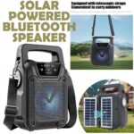 GTS‑1767 Solar Wireless Bluetooth Speaker | MP3, FM Radio, SD Card, USB | LED Flashlight Portable