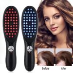 Rechargeable Electric Hair Growth Comb with Steam Spray & Red/Blue LED Therapy – Scalp Massage Anti Hair Fall Brush with 3 Vibration Modes