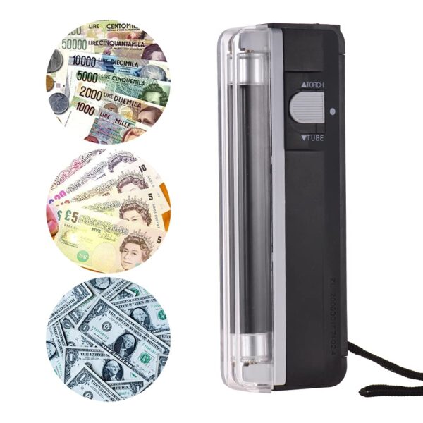 Portable Money Detector Handheld Blacklight Currency Checker For Banknotes Passports Security Documents