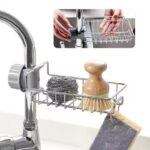Stainless Steel Adjusting Multifunctional Kitchen Faucet Sponge Holder Durable And Convenient Storage Solution For Everyday Use - Image 5