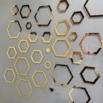 Hexagonal 2D Acrylic Wall Mirror Stickers | DIY Geometric Home Décor (24 Pcs, Mix Sizes) - Image 2