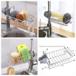 Stainless Steel Adjusting Multifunctional Kitchen Faucet Sponge Holder Durable And Convenient Storage Solution For Everyday Use - Image 3