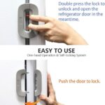 Child Safety Refrigerator Lock – Self-Adhesive Fridge & Freezer Door Lock with Double Safety Button – Easy One-Hand Use